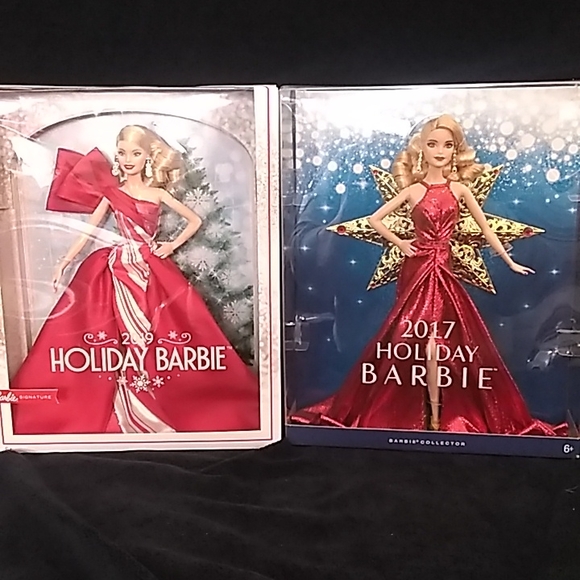 Mattel Barbie Vintage 2fer Holiday Barbie Special The 2017 Ed., & 2019 Ed. NIB - Picture 1 of 6